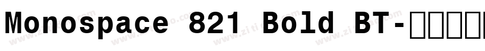 Monospace 821 Bold BT字体转换